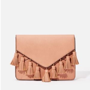 JustFab Tassel Clutch and Crossbody Bag